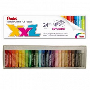 Пастель масляная 24 цвета Pentel XXL, увеличенные мелки