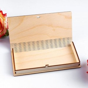 Конверт деревянный с печатью "С Днём Рождения!" бабочки