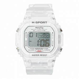 Часы наручные электронные "Самнер", спортивные, влагозащищенные, белые 4460533