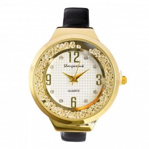 Часы наручные женские "Shengmeimk", ремешок из экокожи, черные 4407015
