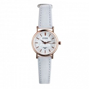 Часы наручные женские "Алецио", d=2.5 см, белый ремешок 4597400