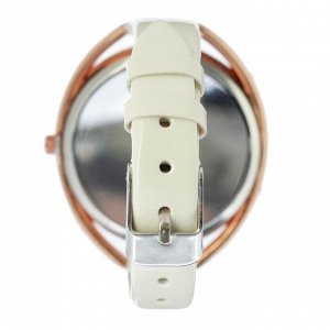Часы наручные женские "Кравьери", циферблат d=3.8 см, белые