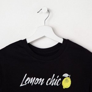 Футболка женская KAFTAN "Lemon chic", чёрный, р-р 48-50