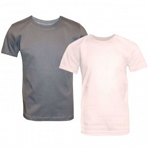 Комплект Комплект для мальчиков из двух футболокСостав: 100% хлопокРазмерный ряд: 28-42Ткань: кулирное полотноЦвет: серый / молочный