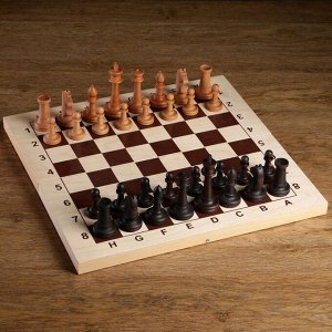 Шахматные фигуры "Российские", утяжеленные (король h=10.5 см, пешка h=5.2 см, бук)