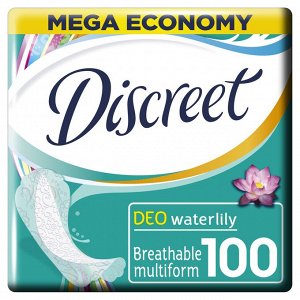 DISCREET  Ежедневные гигиенические прокладки Deo Water Lily Multiform (100 шт.)