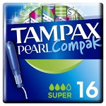 НОВЫЕ УЛУЧШЕННЫЕ TAMPAX Compak Pearl гигиенические тампоны с аппликатором Super Duo (16 шт.)