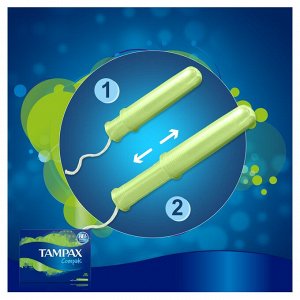 TAMPAX Compak Тампоны женские гигиенические с аппликатором Super Duo 16шт ПрепакКороб