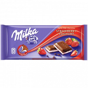 Шоколад Milka Strawberry Youghurt 100g