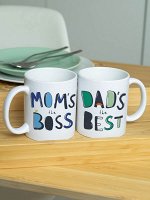 Парные кружки &quot;Best dad and boss mom&quot;