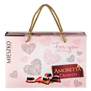 Конфеты MIESZKO AMORETTA DESSERTS в подарочной сумочке 276 г 1 уп.х 7 шт.