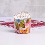 Форма бумажная для кекса, маффинов и кулича &quot;Бабочки цветные&quot; 70x60 мм