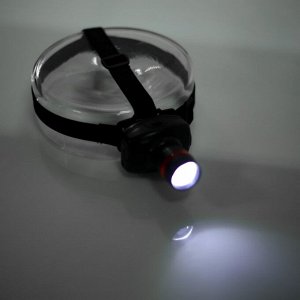 Фонарик налобный, "Дозор", 1 LED, 3 ААА, 6.5 х 5.5 х 4 см