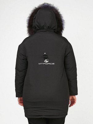 Женская зимняя молодежная куртка большого размера черного цвета 88-953_701Ch