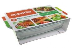 Форма Форма для выпечки и запекания фирмы Appetite предназначена для приготовления пищи в кухонных духовых шкафах, а также в микроволновых печах. Изделие устойчиво не только к высоким температурам (до