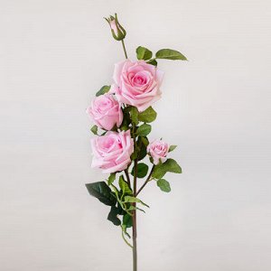 Роза 5 бутонов (3 открытых+2 закрытых бутона). Искусственный цветок.