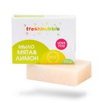 6910 Мыло кусковое Мята и Лимон, Freshbubble 100 гр. (+/-10 гр.)