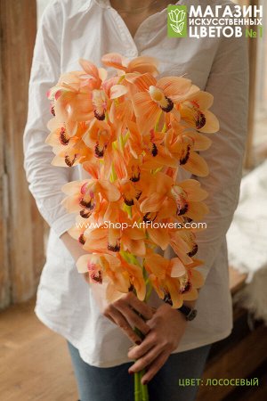 Орхидея Цимбидиум (12 цветков). Искусственный цветок.