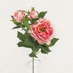 Пион Гранд (1 открытый + 2 закрытых бутона).Искусственный цветок.