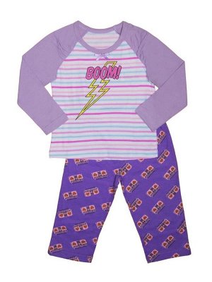 Пижама для девочек (фуфайка, капри)