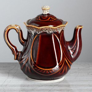 Чайник для заварки "Ажур" коричневый, 0.6 л