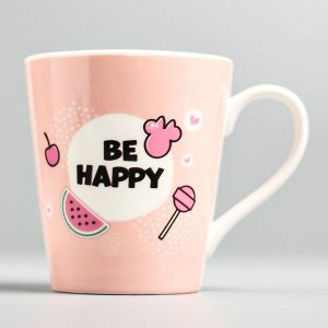 Кружка "Be happy", Минни Маус 220 мл