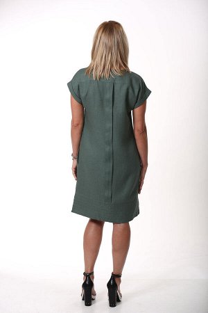 Новый лен Платье Зеленый
