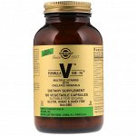 Solgar, Формула V, VM-75, мультивитамины и хелатные формы минералов, 120 капсул