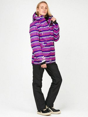 Женский зимний костюм горнолыжный темно-фиолетового цвета 01937TF
