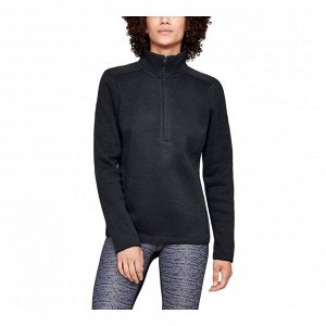 Джемпер женский Модель: Sweaterfleece 1/2 Zip Black / Black / Charcoal Бренд: Un*der Arm*our