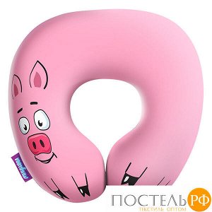 Подушка под шею «Подложи свинью» (H3434C0918A011PN, 34х34, Розовый, Кристалл, Микрогранулы полистирола)