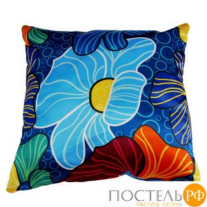 Подушка интерьерная Цветы (A0102, 35х35, 3, Разноцветный, Атлас, Холлофайбер)