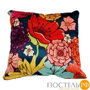 Подушка интерьерная Цветы (A0110, 35х35, 11, Разноцветный, Атлас, Холлофайбер)