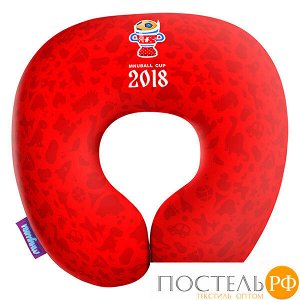 Подушка под шею «Россия, вперед!»  (H2929C1803A012RD, 29х29, Красный, Кристалл, Микрогранулы полистирола)