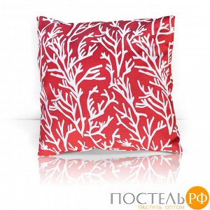 122913140, Подушка декоративная, "Red Corals", 40x40см, 1шт.