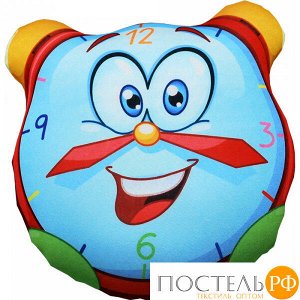 Подушка игрушка «Будильник» (Ап16сен06, 30х30, Красный, Кристалл, Микрогранулы полистирола)