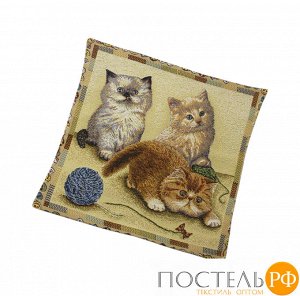 С 2074 Чехол декоративный "Персидские котята" на молнии (0,50*0,50)