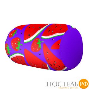 Игрушка валик «Сочный арбуз» (R3016C1802A009PU, 30х16х16, Крупный, Фиолетовый, Кристалл, Микрогранулы полистирола)