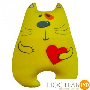 Игрушка «Кот милашка» (АБ000048, 24х31, Желтый, Кристалл, Микрогранулы полистирола)