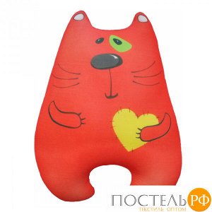 Игрушка «Кот милашка» (АБ000047, 24х31, Красный, Кристалл, Микрогранулы полистирола)