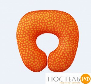 Подушка под шею «Фрукты» (Апш02фру01, 35х35, Апельсин, Оранжевый, Кристалл, Микрогранулы полистирола)