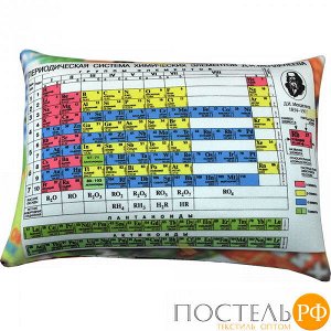 Подушка игрушка «Таблица Менделеева» (Ап16сен02, 35х26, Разноцветный, Кристалл, Микрогранулы полистирола)