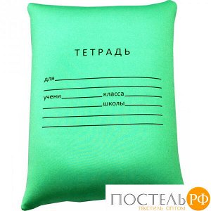 Подушка игрушка «Тетрадь» (Ап16сен03, 35х26, Зеленый, Кристалл, Микрогранулы полистирола)