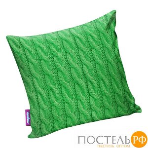 Подушка игрушка «Вязаные косички» (P2929C1608A111GR, 29х29, Зеленый, Кристалл, Микрогранулы полистирола)