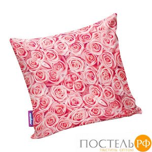 Подушка игрушка «Чайные розы» (P2929C1701A005PN, 29х29, Розовый, Кристалл, Микрогранулы полистирола)