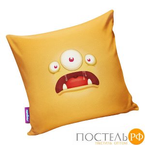 Подушка игрушка «Монстры» (P2929C1608A107OR, 29х29, Оранжевый, Кристалл, Микрогранулы полистирола)