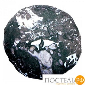 Подушка игрушка «Камень» (Ап03кам09, 33х33х9, Черный, Кристалл, Микрогранулы полистирола)