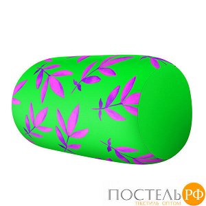 Игрушка валик «Листочки» (R3016C1802A011GR, 30х16х16, Крупный, Зеленый, Кристалл, Микрогранулы полистирола)