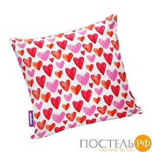 Подушка игрушка «Сердечки» (P2929C1701A006WH, 29х29, Белый, Кристалл, Микрогранулы полистирола)