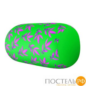 Игрушка валик «Листочки» (R3016C1802A012GR, 30х16х16, Мелкий, Зеленый, Кристалл, Микрогранулы полистирола)